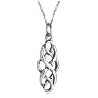 Sterling Silver Celtic Design Oval Pendant
