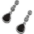 14k White Gold Sapphire & Diamond Earrings