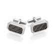 Steel Cuff Links with Carbon Fiber Inlaid