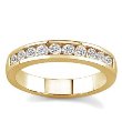 14k Yellow Gold Channel-Set Diamond Band (1/2 Carat Weight, H Color, I1 Clarity)