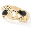 14k Gold Onyx Electroform Bangle Bracelet