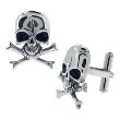 Stainless Steel Skull and Crossbones Cufflinks