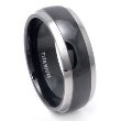 Black and Grey Titanium Wedding Band