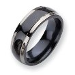 Two-Tone Polished Titanium Men's Ring--$159.99
