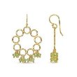 18k Gold over Sterling Silver Peridot Hoop Earrings