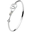 Kit Heath Leaf and Pearl Bangle Bracelet