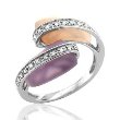 14k White Gold Chalcedony and Diamond Ring