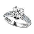14k White Gold Plated 1.80-Carat Sterling Silver Genuine Round White Topaz Engagement Ring