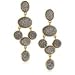 Marcia Moran Titanium Druzy Stone Chandelier 18k Gold-Plated Earrings