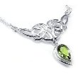 Sterling Silver & Periodot Celtic Knotwork Necklace
