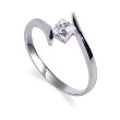 Sterling Silver Cubic Zirconia Solitaire Promise Ring