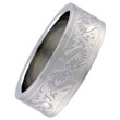 Surgical Steel 5/16 (8mm) Flat Band with Dragon Pattern