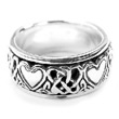 Sterling Silver Celtic Heart Knot Spinner Ring