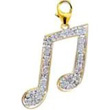 Musical Note, 14K Gold Diamond Charm