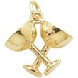 Champagne Glasses Charm by Rembrandt Charms