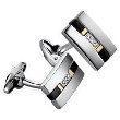 Men's Stainless Steel, Titanium and 18k Gold Verona Cufflinks