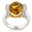 65% Off Sterling Silver 18K Gold Citrine Ring