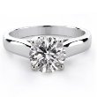 14k White Gold Round Cut Trellis Setting Solitaire Diamond Enagement Ring (1.25 Carat, G-H Color, SI1-2 Clarity)