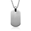 Men's Titanium Dog Tag Pendant, 20 Inch
