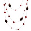Long Red Bead Necklace