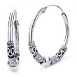 Sterling Silver Bali Style Hoop Earrings--$14.00