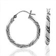 Sterling Silver Twisted Rope Hoop Earrings--$19.95