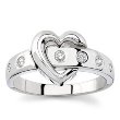 18k White Gold Diamond Heart Ring