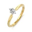 10k Gold Marquise Solitaire Diamond Ring