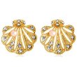 Glass Pearl Shell Earrings