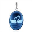 14k White Gold Cameo Pendant
