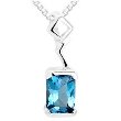 Sterling Silver London Blue Topaz Pendant and Chain