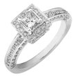 Princess-Cut Solitaire Diamond Ring. 1 carat