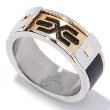 Men's 18k Plated Stainless Steel Rubber Ring
