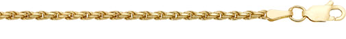 14k Gold Diamond-Cut Rope Chain