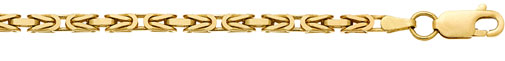14k Gold Oval Byzantine Chain