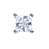 Platinum 1/4-Carat Princess-Cut Diamond Stud Earrings