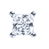 Platinum 1/2-Carat Princess-Cut Diamond Stud Earrings