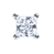 Platinum 1/3-Carat Princess-Cut Diamond Stud Earrings