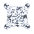 Platinum 2-Carat Princess-Cut Diamond Stud Earrings