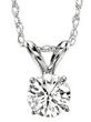 14k Gold Round-Cut Diamond Solitaire Pendant (H-I Color, SI2-I1 Clarity)