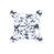 Platinum 3/4-Carat Princess-Cut Diamond Stud Earrings