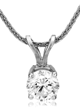 Platinum Round-Cut Diamond Solitaire Pendant