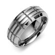 Beveled Edge Tungsten Carbide Band Ring, Size 11