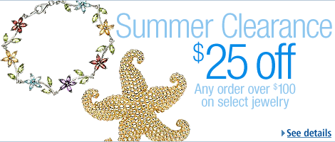 $25 Off Any Order over $100 on Select Jewelry