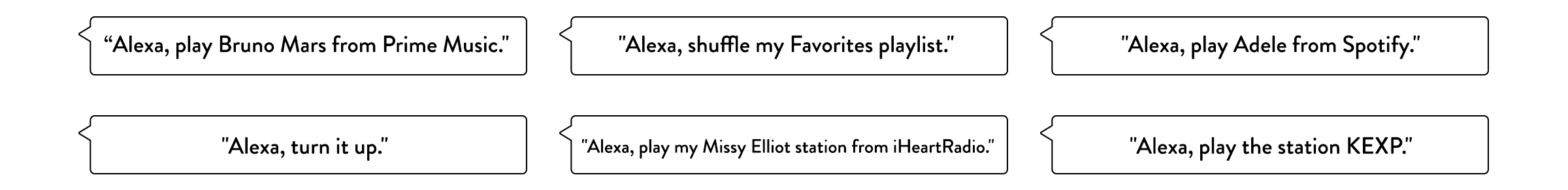"Alexa, play Bruno Mars from Prime Music."