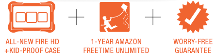 All-New Fire HD tablet, Kid-Proof Case, 1-Year FreeTime Unlimited, and 2-Year Worry-Free Guarantee