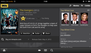 IMDb on Kindle Fire