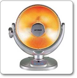 Optimus H-4438 14-Inch Oscillating Radiant Dish Heater with Remote Control