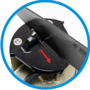 Plastic top protects your knife