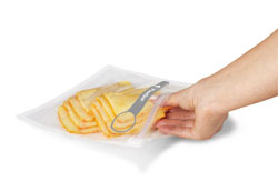 Step 1 of vacuum sealing